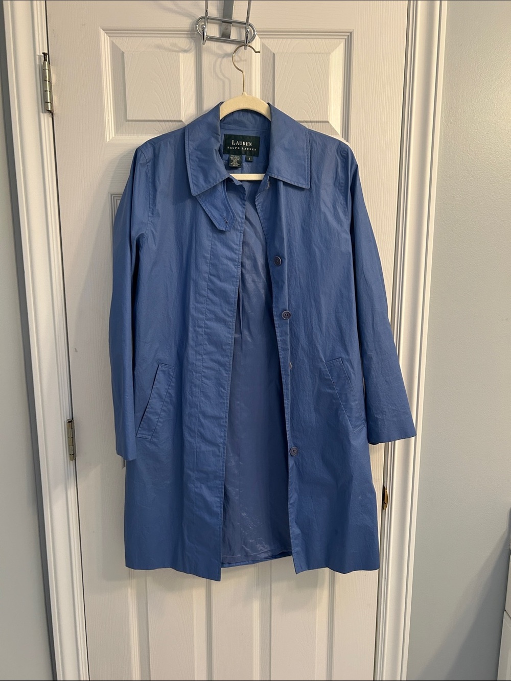 Lauren Ralph Lauren Periwinkle Lightweight Trench Coat